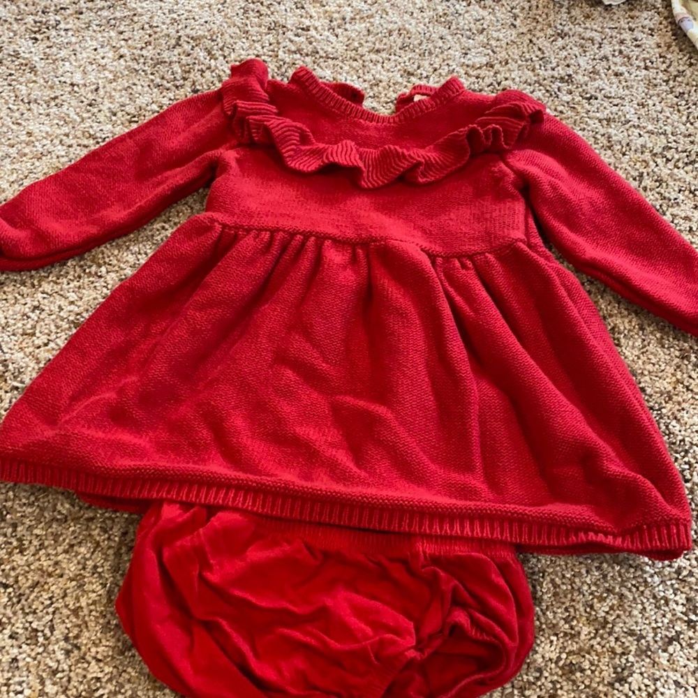 Carter’s 12 month sweater dress with bloomers